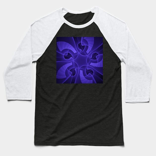 Fractal flower Baseball T-Shirt by joshsmith